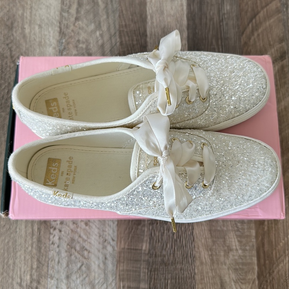 Keds x kate spade new york Triple Glitter bridal shoes - Picture 3 of 11